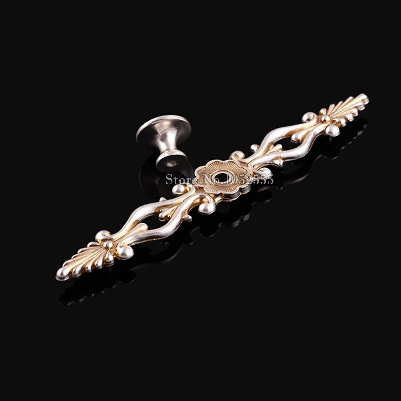 10 шт. Ретро винтажная европейская античная серебряная кухонная дверная ручка для