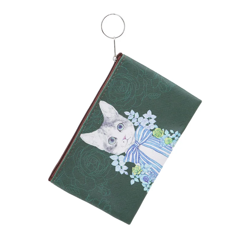 Кошелек для монет с мультяшным котом детский клатч маленький кошелек женские