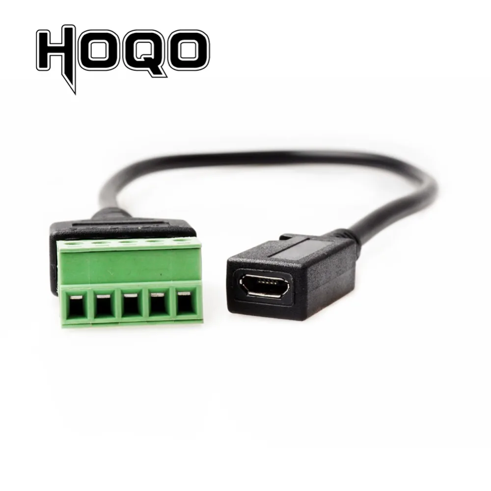 Микро USB мужчина до 5 Pin разъем с щит микро USB2.0 Тип К Винтовые клеммы штекер