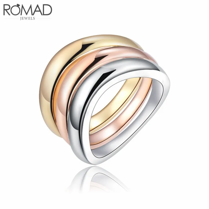 3 шт. обручальные кольца с фианитами цвета розового золота|engagement wedding ring|wedding