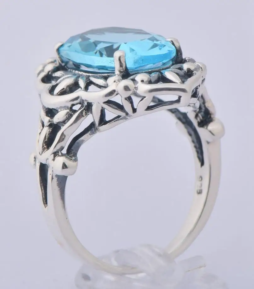 Европейский и американский дикий стиль Швейцария Австрия королева сапфир кольцо