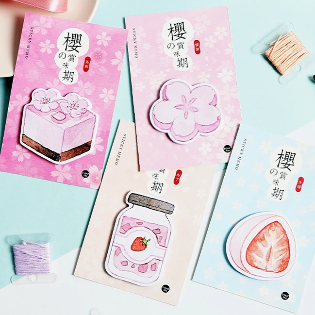 1 шт. блокнот для заметок Липкие заметки Kawaii Sakura's taste paper блокнот дневник в стиле Скрапбукинг наклейки канцелярские блокноты для офиса и школы