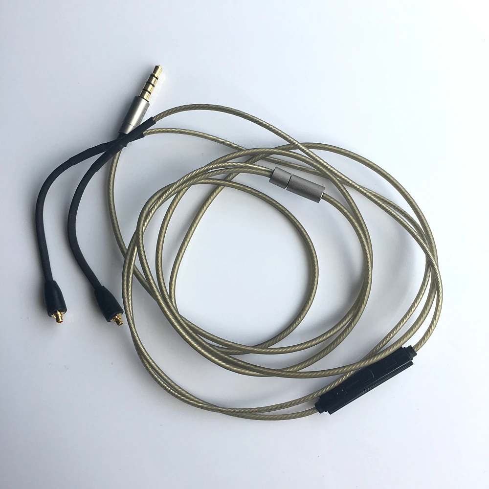 

Обновленный серебряный аудио кабель для onyo IE-CTI300 IE-C1/C2/C3 в ухо монитор ES-HF300 ES-CTI30 наушники с дистанционным микрофоном