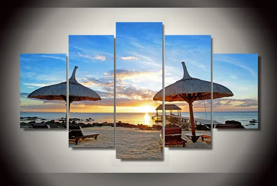 HD Печать на холсте остров Сансет печать декор для комнаты плакатов Настенная