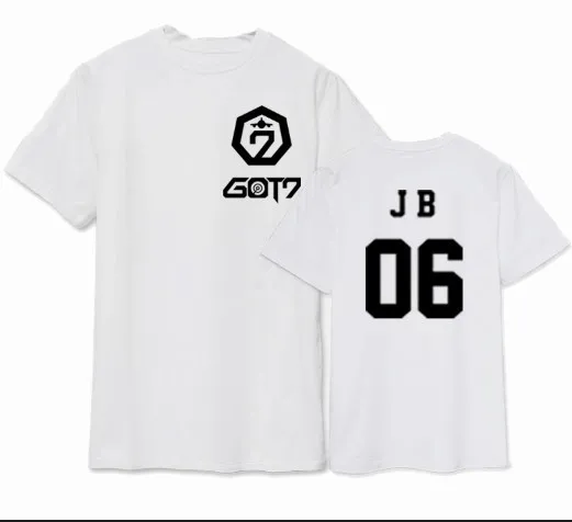 GOT7 JB Leisure Same Style Joker Korea Edition Loose Tshirt Top MH488 | Женская одежда