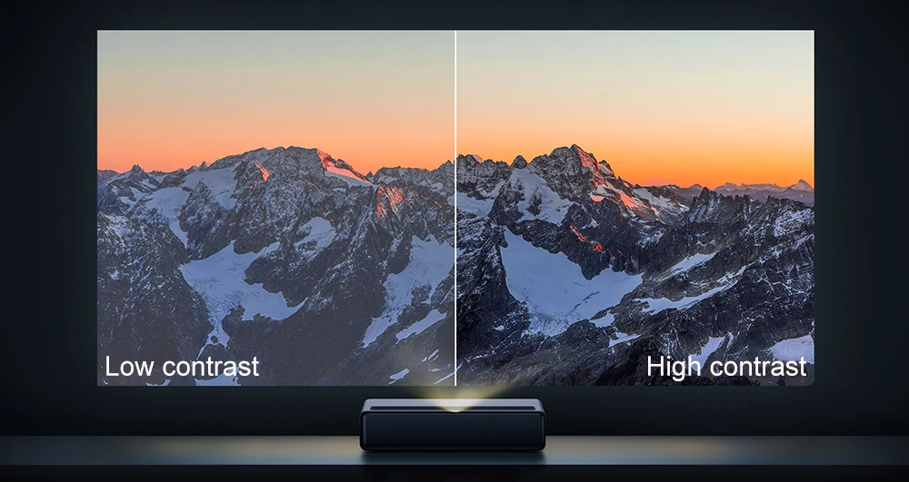 Xiaomi Mijia лазерная проекция ТВ 4K домашний кинотеатр 200 дюймов Wi-Fi Bluetooth 2 Гб ОЗУ 16 Гб английский интерфейс поддержка HDR DOLBY DTS