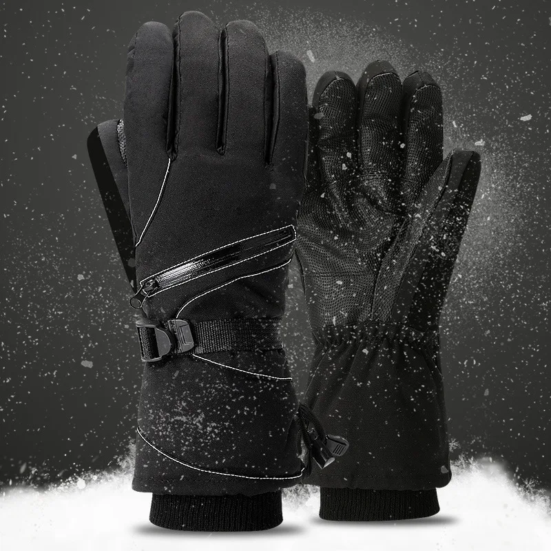 Унисекс теплые перчатки для сноуборда зимы мужские зимние ветрозащитные лыжные