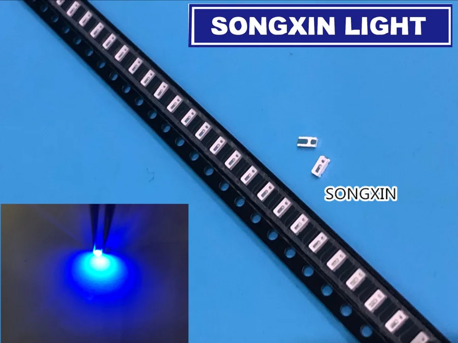 SONGXIN LIGHT Smart Electronics 50 шт./лот супер яркое 3014 синее освещение SMD Led Diode 460 470NM 0 1 W