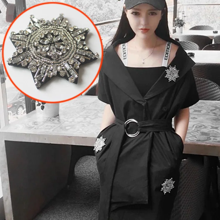 

5pcs/lot Crystal Rhinestone Cross Badge applique Patch Clothing Bags Shoes Hats Decoration Free Shipping Z1287