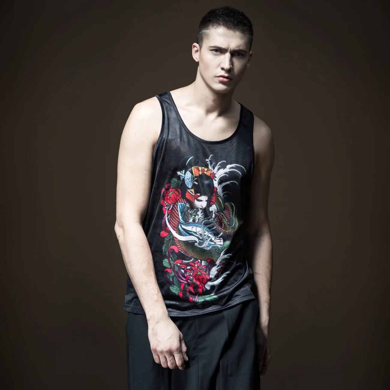 Мужской жилет с принтом Regatas летняя одежда для фитнеса Pinli 2019|printed vest|men underwear vestprinted