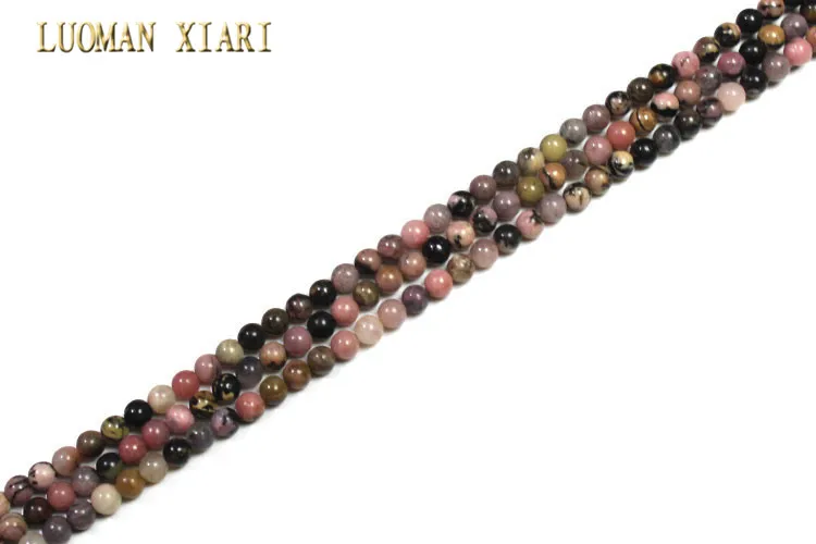 Black lace Rhodonite AAA 3 мм натуральный камень бусины розовый кварц кристалл Аметист, Агат для самостоятельного изготовления ювелирных изделий браслет материал Strand 15'' - Цвет: Black lace Rhodonite