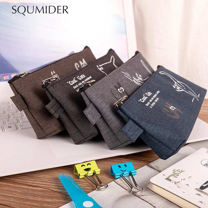 SQUMIDER кавайный чехол для карандаша мультяшный пенал на молнии большой мешок для студенческого подарка милые школьные канцелярские принадлежности
