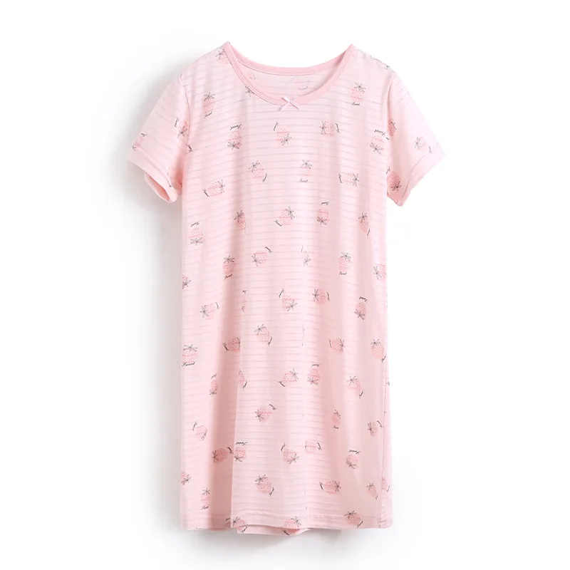 

Soft Girls Nightdress Little Teen Girls Pajamas Dresses Children Cartoon Summer Nightgown Strawberry Home Clothes Kids Sleepwear