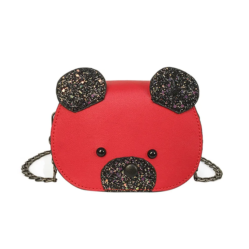 Новинка 2019 детские сумки с милым медведем из мультфильма и пайетками для девочек