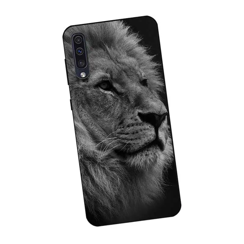 P109 Лев Черный силиконовый чехол для samsung Galaxy A6 A7 A8 A9 A10 A30 A40 A50 A60 A70 A80 A90 5G A20E плюс - Цвет: P1729