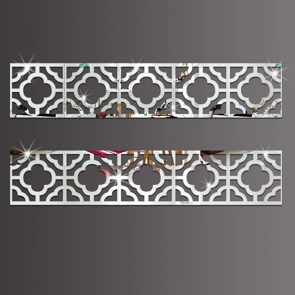 Настенные зеркальные наклейки на стену потолочное украшение для гостиной