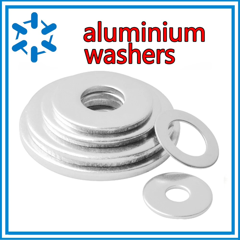 100 шт./лот Высококачественная шайба из алюминиевого сплава алюминиевая плоская