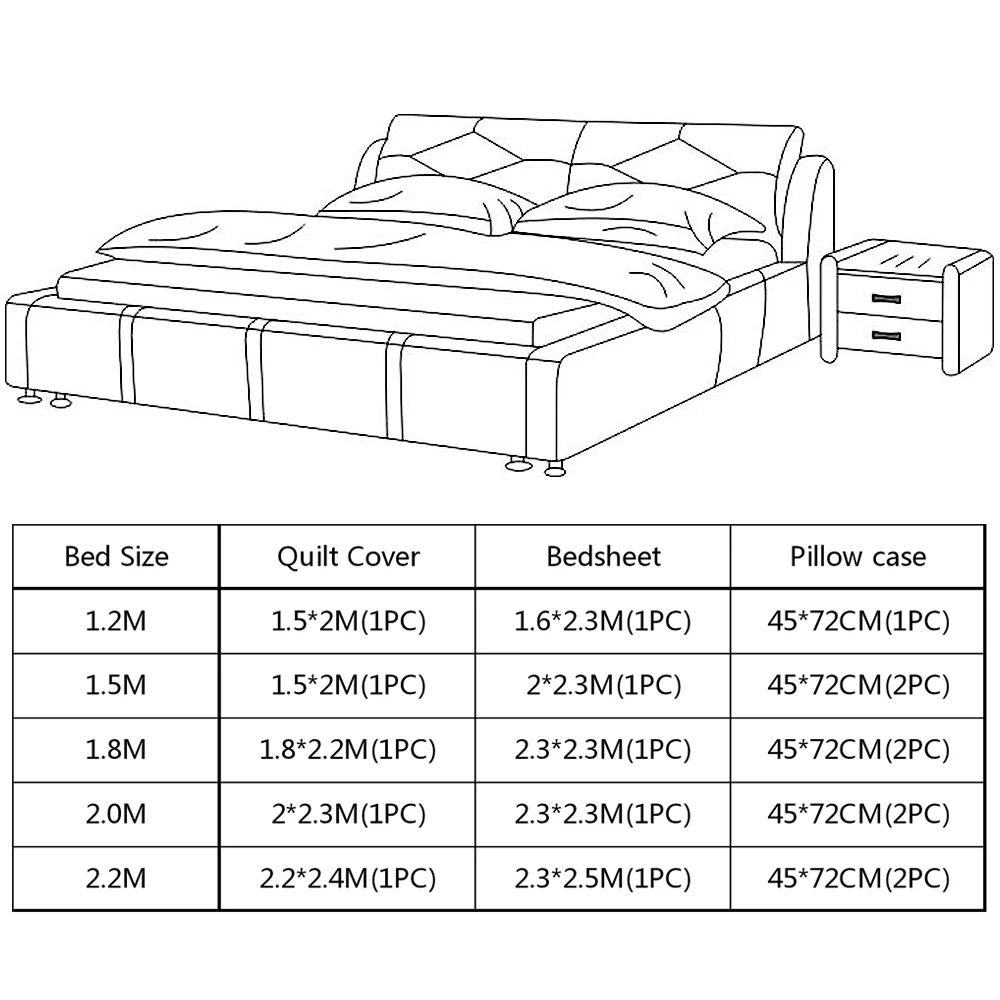 

3/4pcs Classic Cotton bedding set bed linens duvet cover set Pastoral bed sheet pillowcase King Queen size bedspread bedclothes