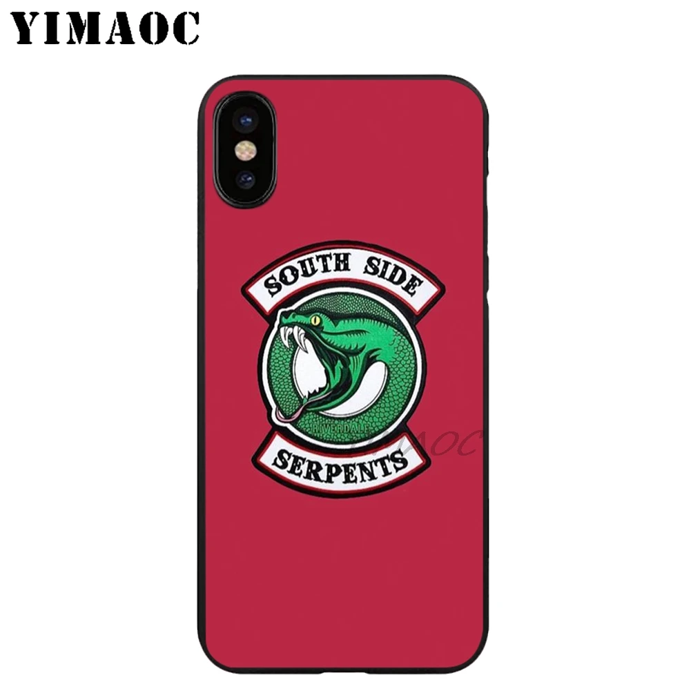 YIMAOC Southside Serpents RIVERDALE Soft TPU Black Silicone Case for iPhone X or 10 8 7 6 6S Plus 5 5S SE Xr Xs Max |