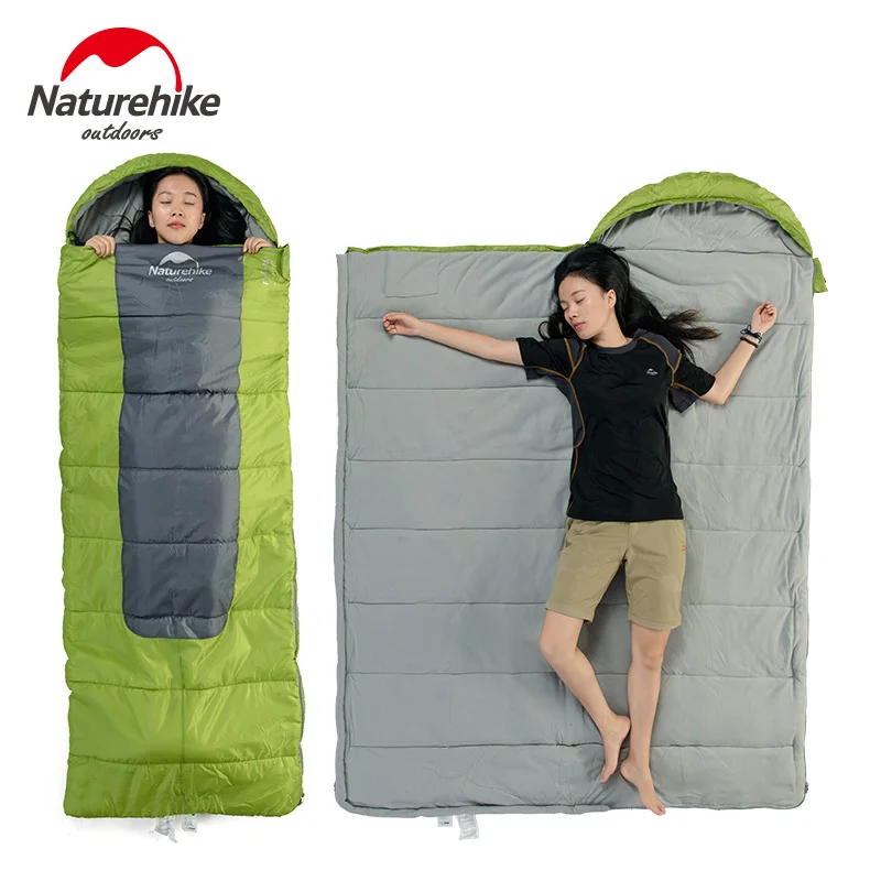 Naturehike 230x90 см сверхлегкие портативные спальные мешки хлопок спальный мешок