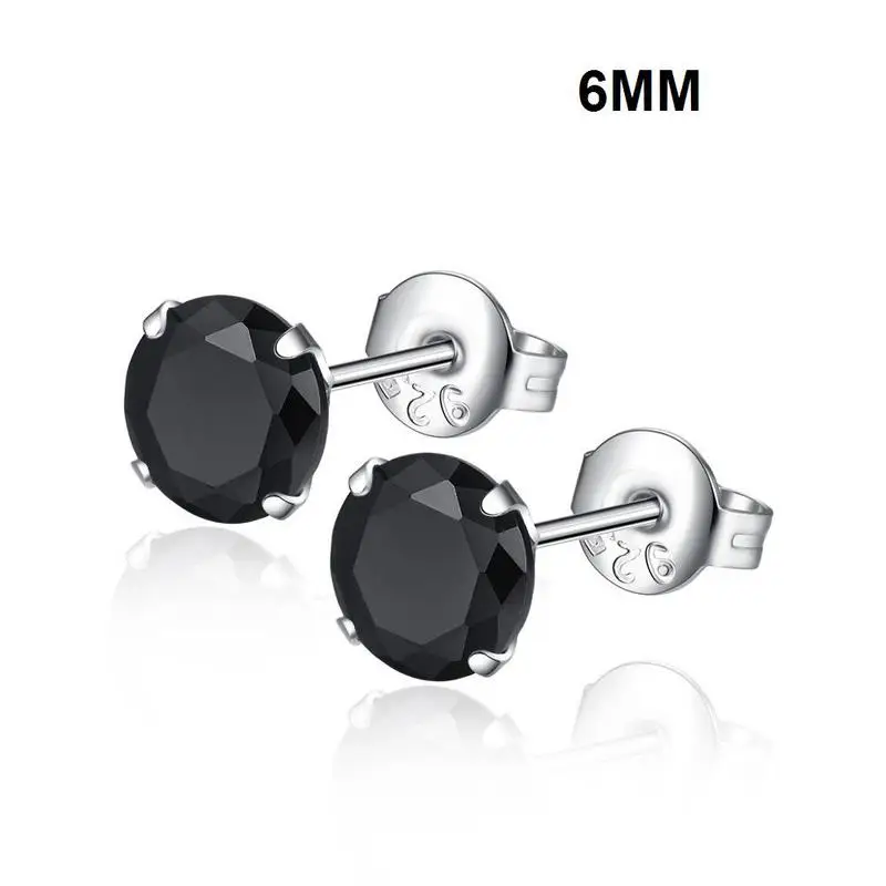 

MISANANRYNE Clear Zircon CZ Paved Silver Color Round Stud Earrings For Women Brincos Wedding Earring Jewelry boucle d'oreille