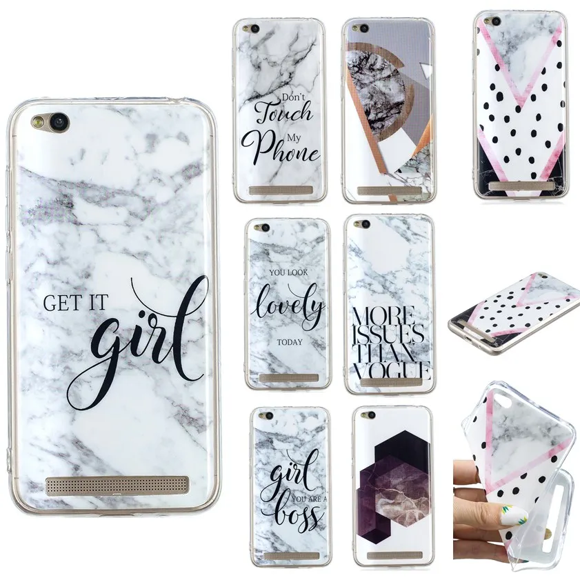 For Xiaomi Redmi 5A Case Silicon Marble Luxury Soft Cover Mi 5S 5X Xiomi 4X 4A 6A Note 4 3 3S Cases |