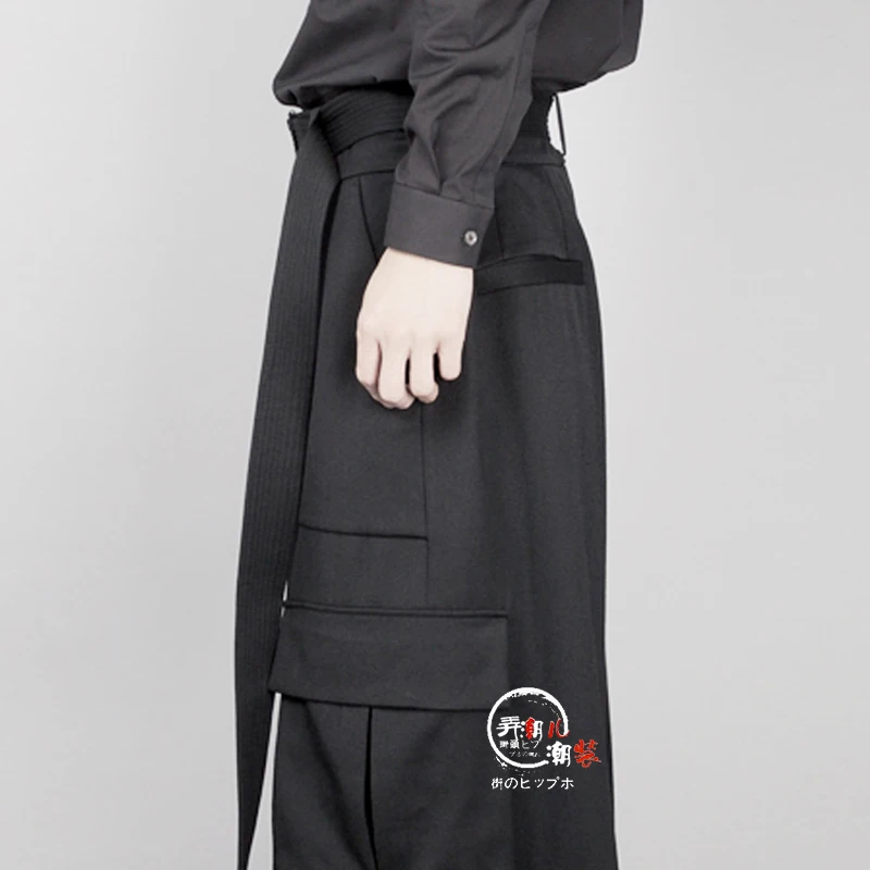 27 44! Мужские брюки клеш большого размера длинные с завышенной талией а силуэт