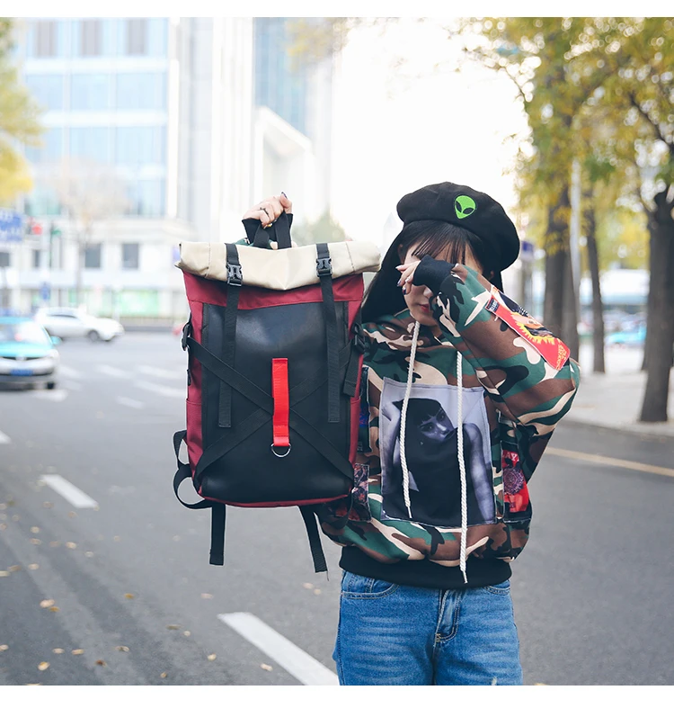 Harajuku уличная мода рюкзак для женщин и мужчин корейский Ulzzang хип-хоп большой емкости Подростковая дорожная сумка для отдыха Оксфорд школьные сумки