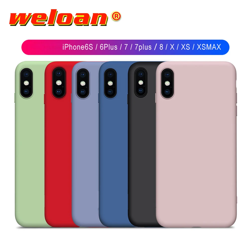 Силиконовый чехол для iPhone 7 8 Plus X XS Max XR 6 6S|Бамперы| |