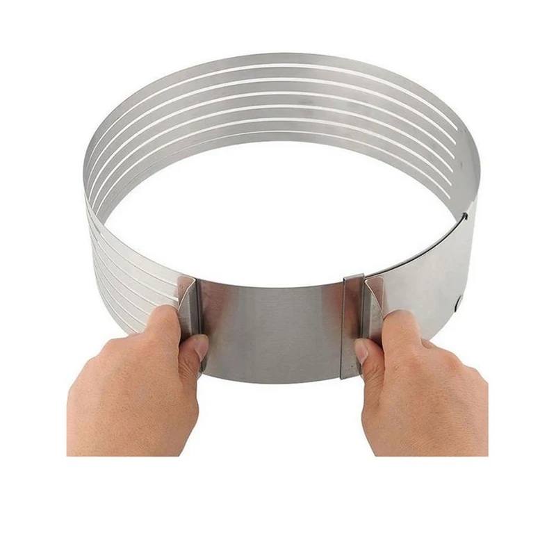 Stainless Steel Adjustable Round Cake Ring Cutter For Bread Cakes Mousse Slicer Mold DIY Kitchen Baking Tools Accessoires | Дом и сад