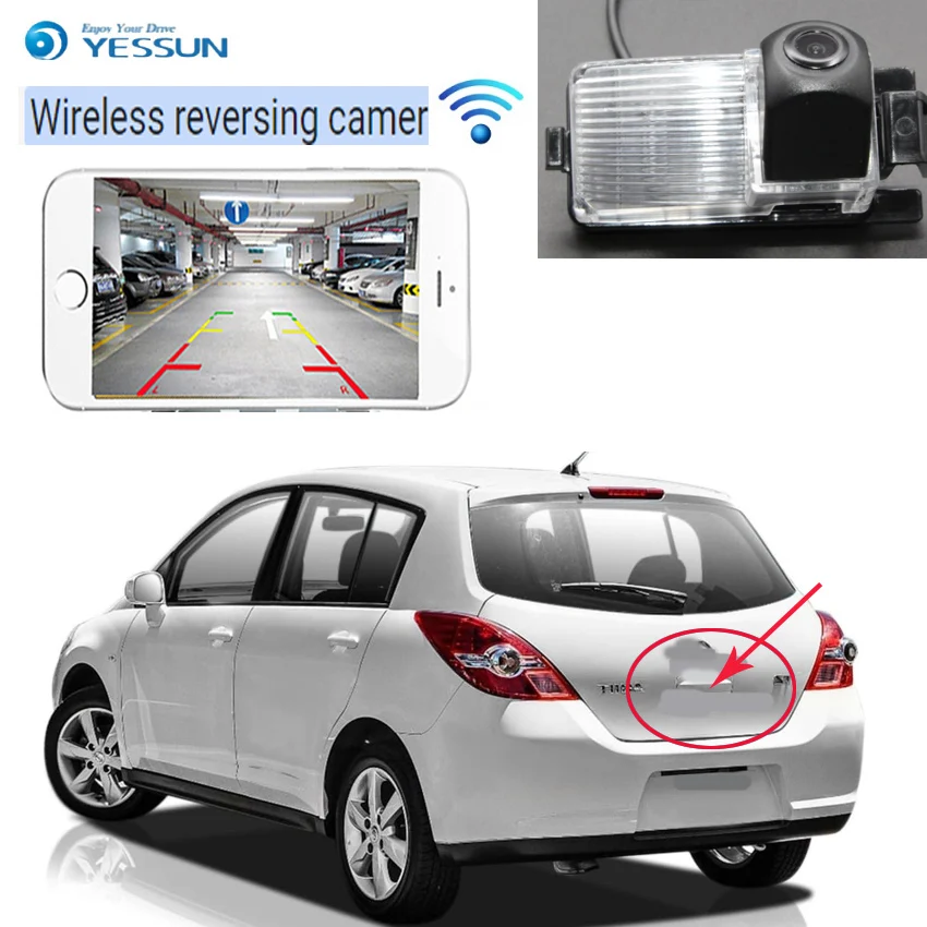 YESSUN car wireless Rear view Camera For Nissan Tiida Versa Latio C11 Hatchback 2004-2012 car  CCD Night Vision Reverse Camera