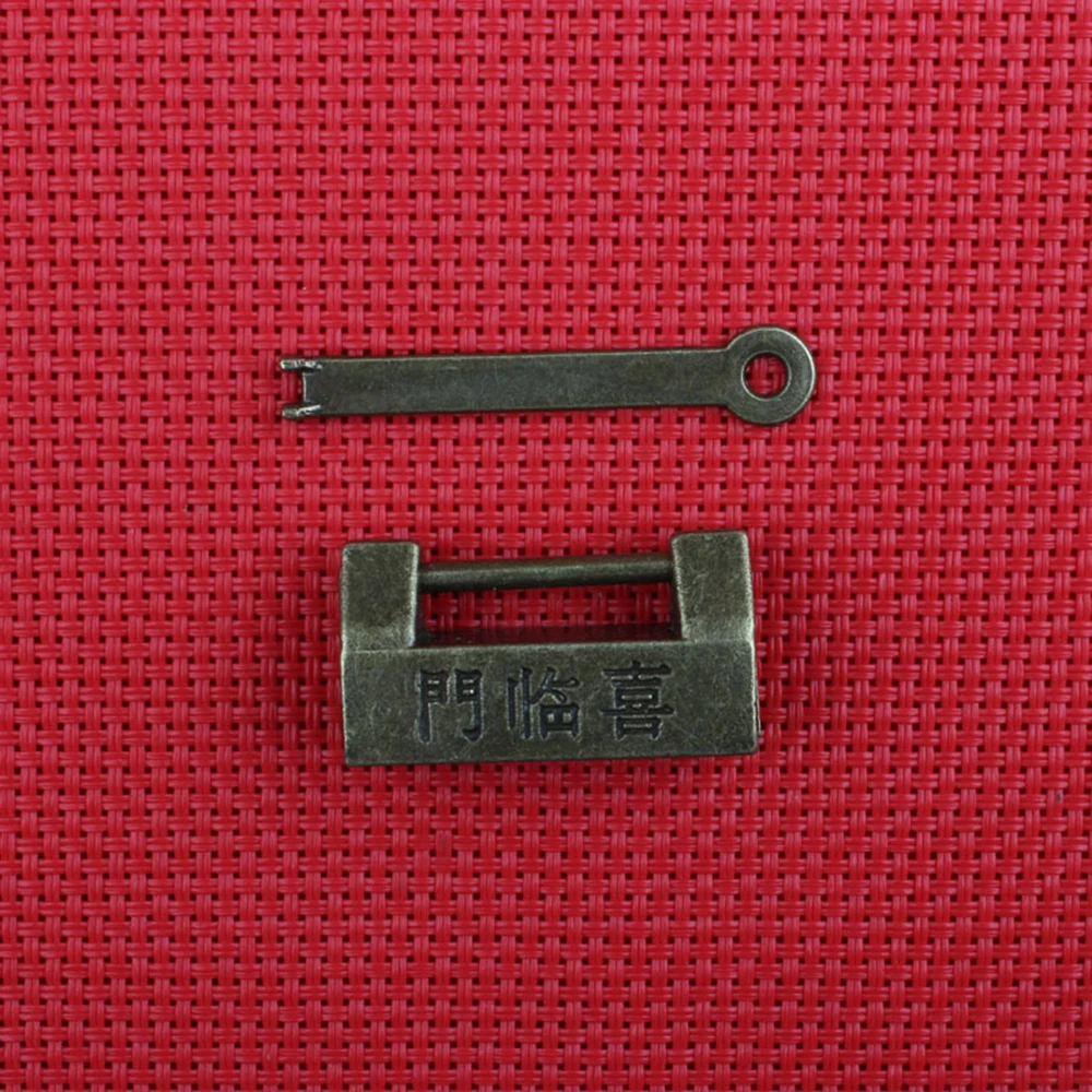 Античный Железный китайский старинный замок ретро латунный ювелирные изделия