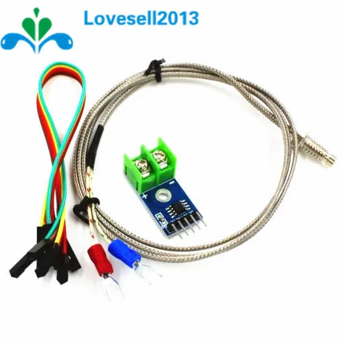 

Термопара MAX6675 типа K, 1 комплект, датчик температуры-200 ~ 1300C диапазон SPI, модуль 4-контактный провод 5 в постоянного тока для Arduino