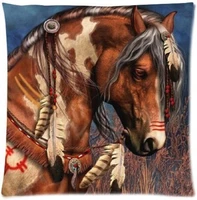 spirit indian war horse custom pillowcase square throw decorative pillows pillowcase16x16 18x18 20x2020 x 30 inch