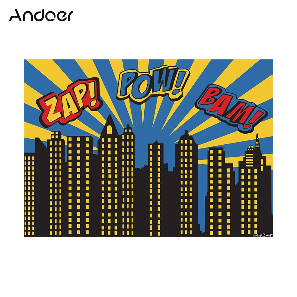 Andoer 1 5*2 м/5*7 футов супер герой город фотография фон для детей фотостудия Pros|Фон