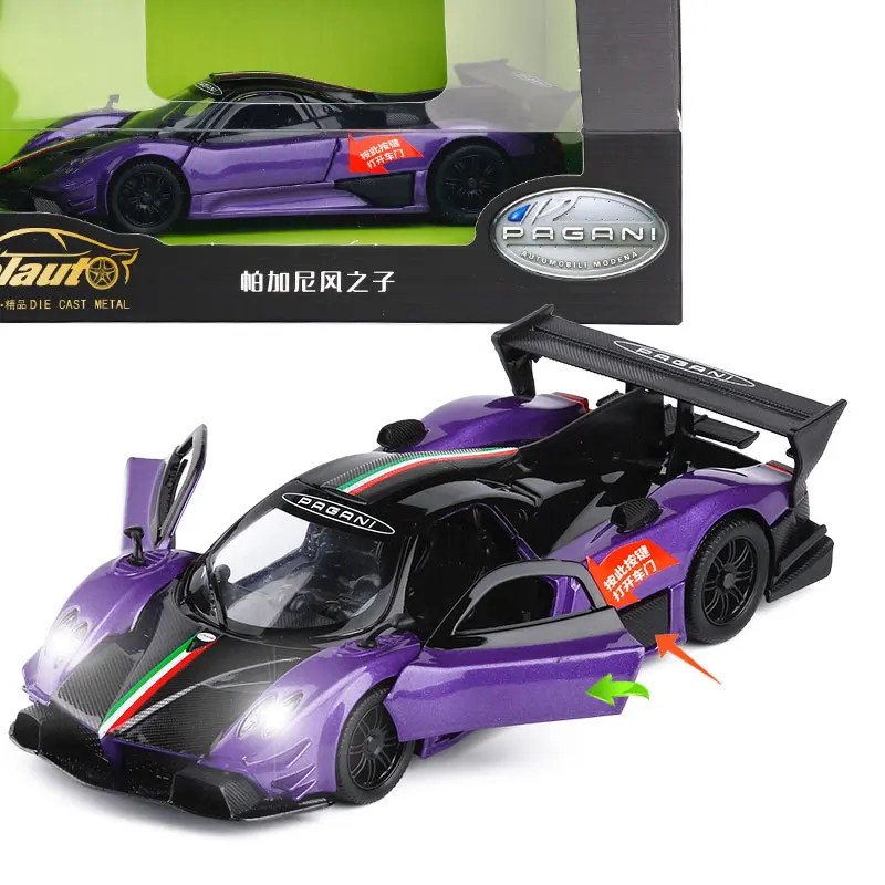 HOMMAT моделирования 1:32 Масштаб Pagani Zonda R Спортивные спортивный автомобиль сплава литья под давлением игрушка модель автомобиля литого металла коллекция подарок