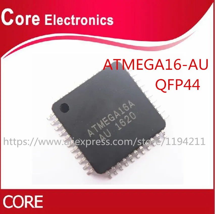10 шт./лот ATMEGA16A AU TQFP 44 8 битный микроконтроллер с 16 к байт в системы программируемый
