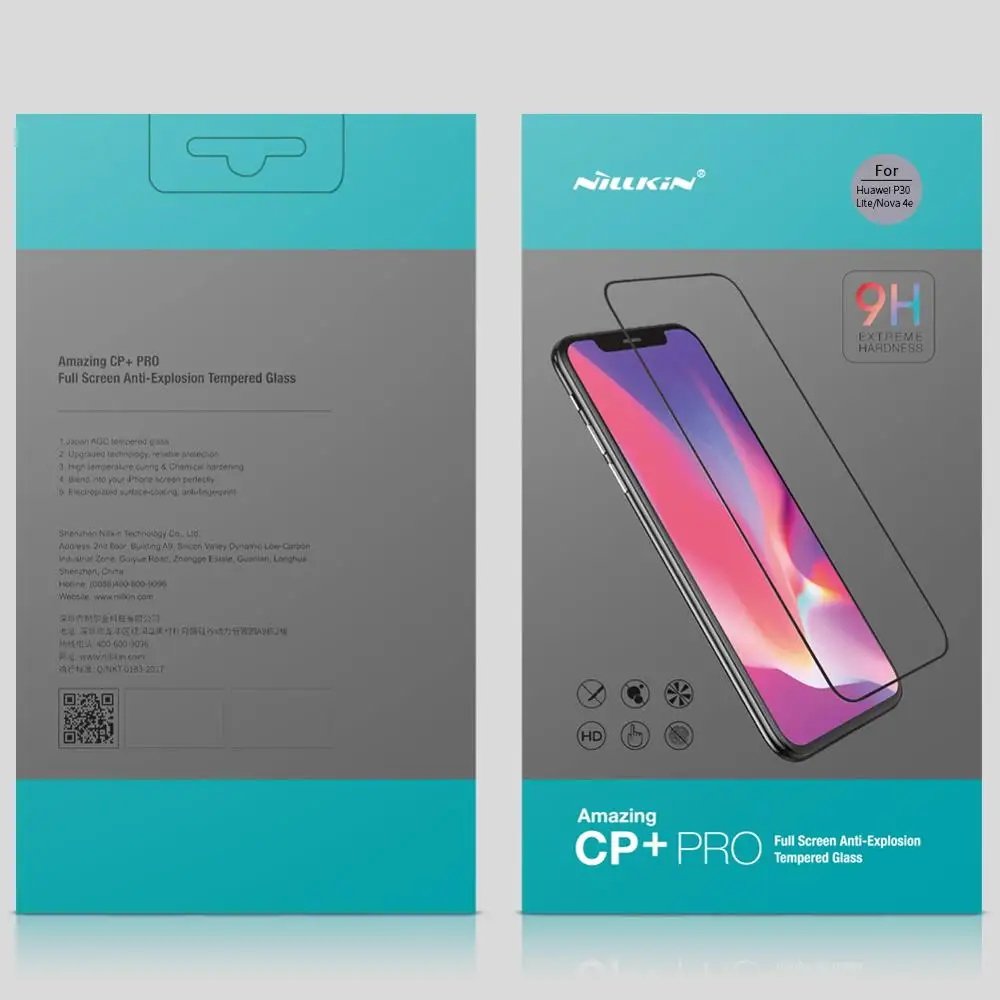 

Huawei P30 Lite Full Cover Tempered Glass 9H 2.5D Curved Screen Protector NILLKIN Amazing CP+ Pro Glass Film For Huawei Nova 4e