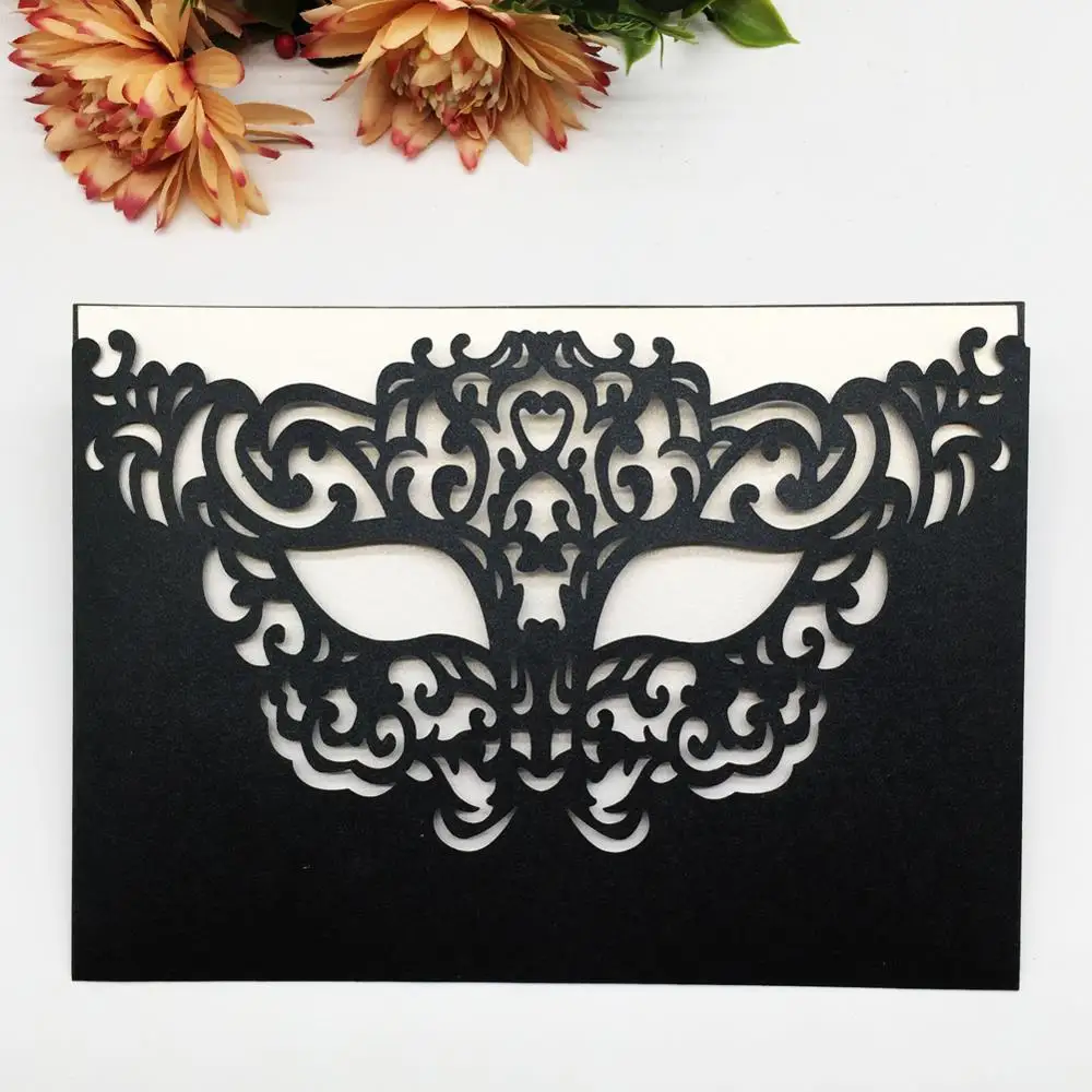 20 шт. Лазерная маска с узором счастливые свадебные пригласительные открытки