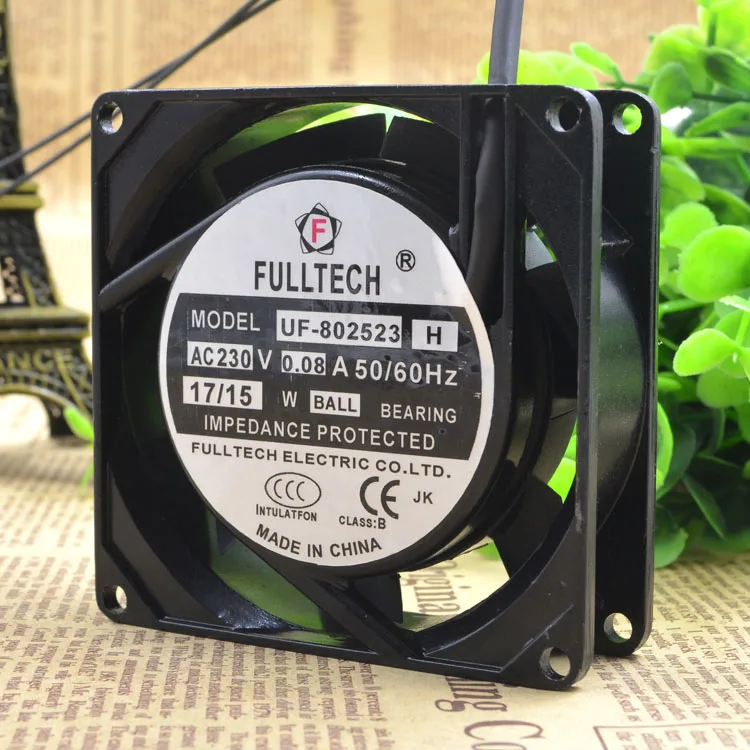 FULLTECH UF 802523H 8025 8 см AC 230 в 0.08A серверный инвертор охлаждающий вентилятор|Кулеры и