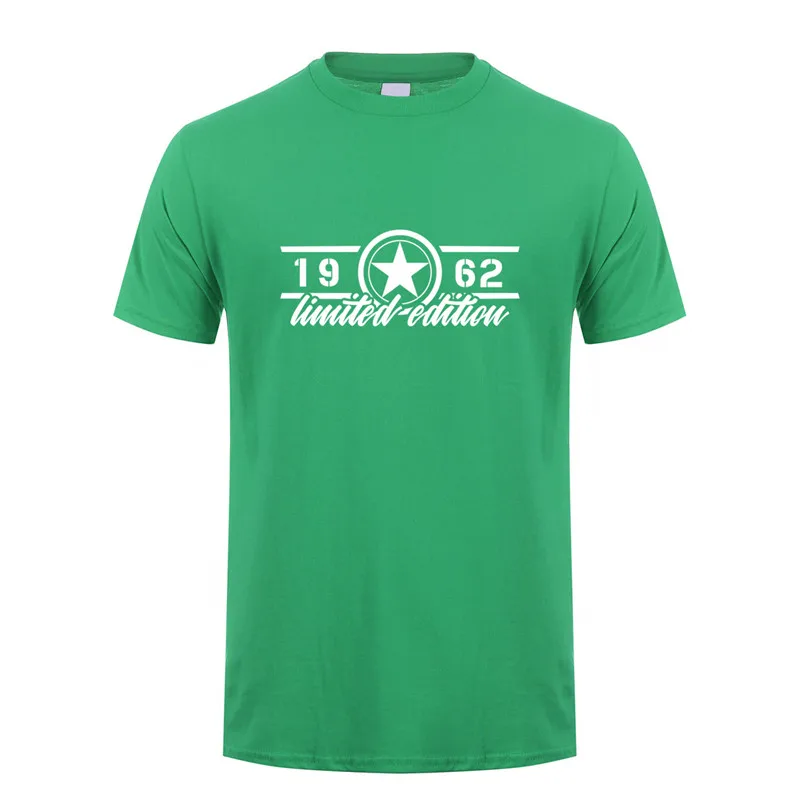 Irish green Omnitee Лето Ограниченная серия 1962 футболка мужские топы хлопок короткий рукав мужские день рождения сделано в 1962 футболка футболки OZ-261 - Цвет: Irish green