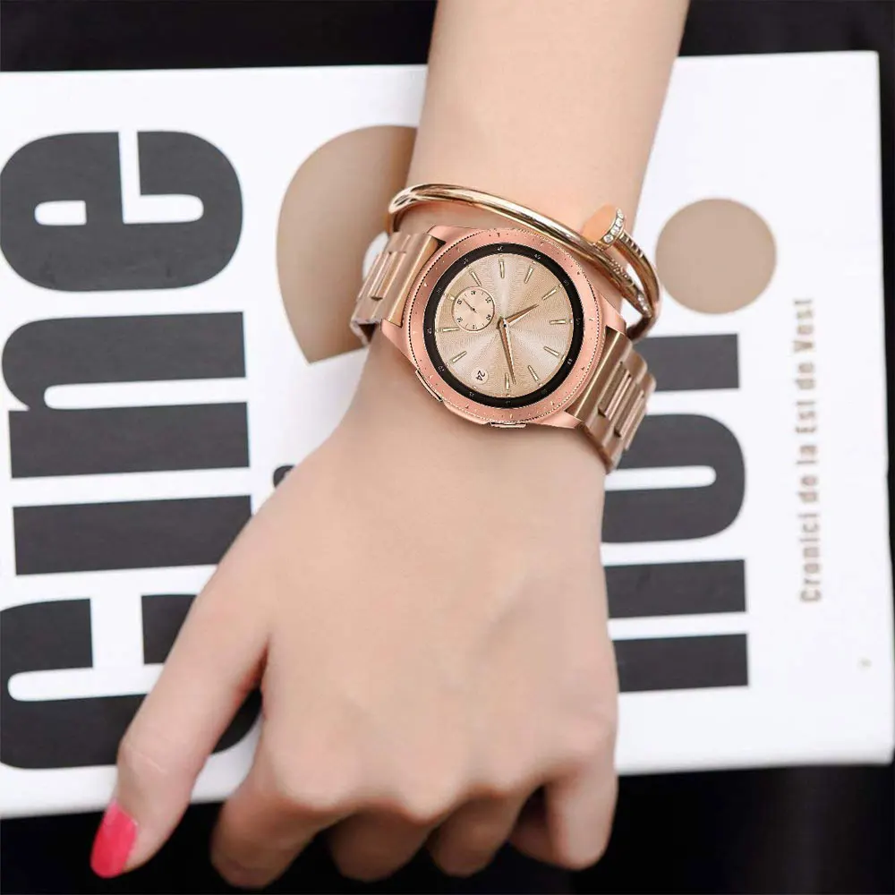 Huawei watch gt ремешок для samsung galaxy watch 46 мм active S3 Frontier/классический ремешок для часов металлический браслет ремень+ пленка+ инструмент