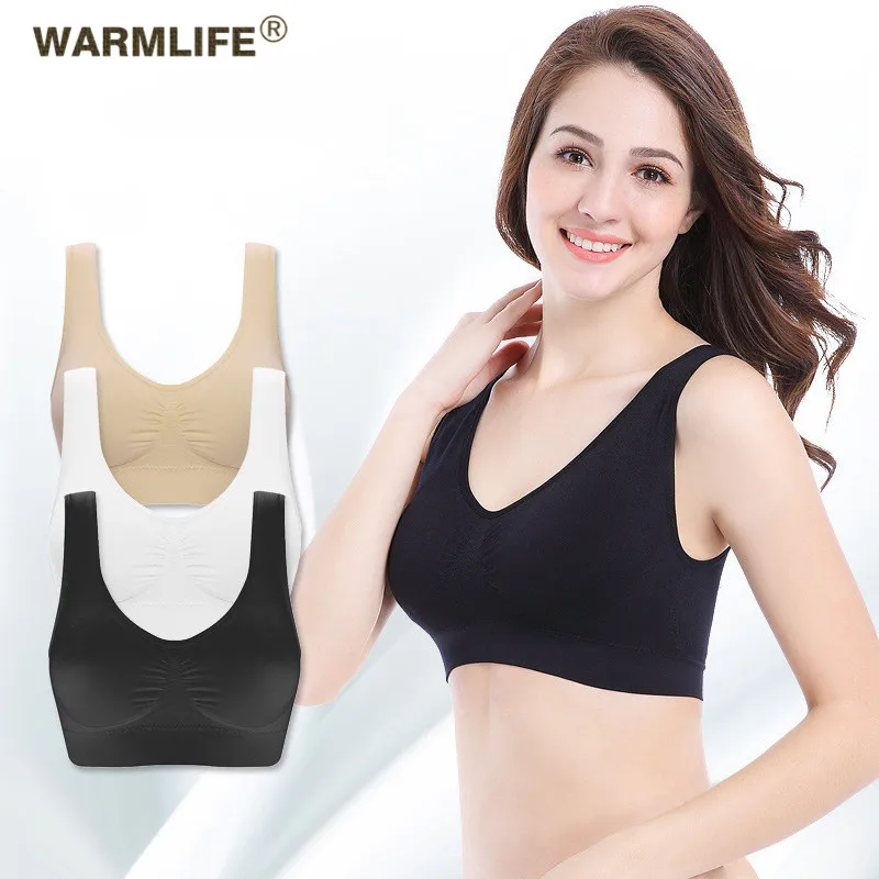 3 шт./компл. бюстгальтер со съемными подушечками бесшовный для сна пуш ап плюс