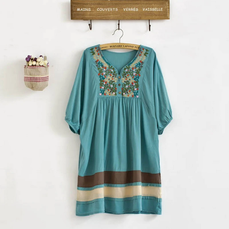 Платья для беременных Хлопковое платье Blous blusa одежда больших размеров Одежда