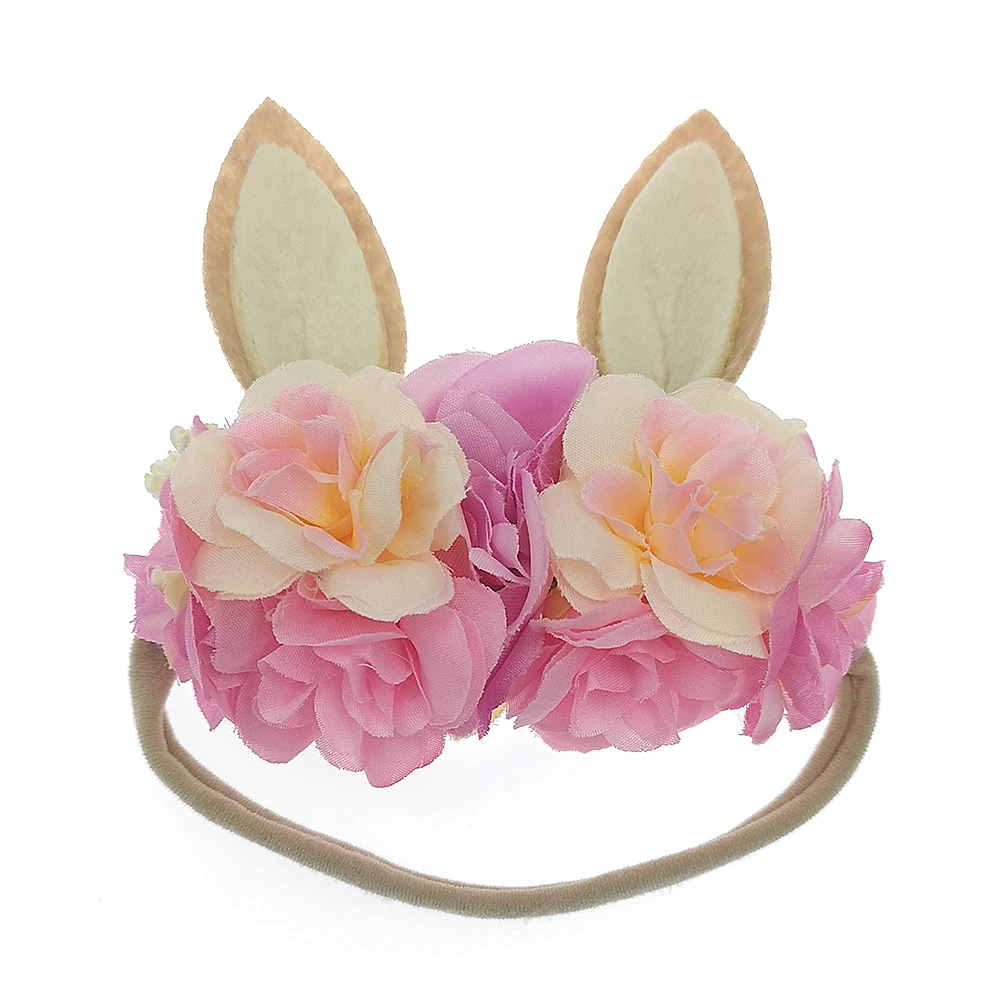 10 шт. повязка на голову с заячьими ушками для новорожденных девочек Пасхальная