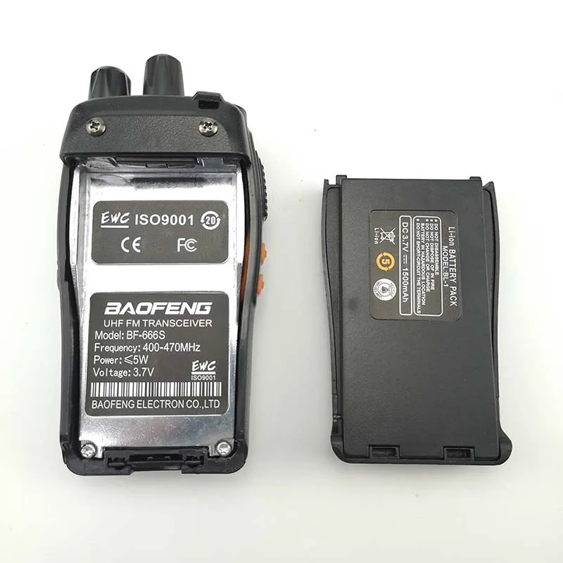 Baofeng BF-666S Cheap Walkie Talkie 5W UHF Portable Ham Radio Comunicador Transmitter FM Transceiver BF 666S 2 Way Radio Telsiz