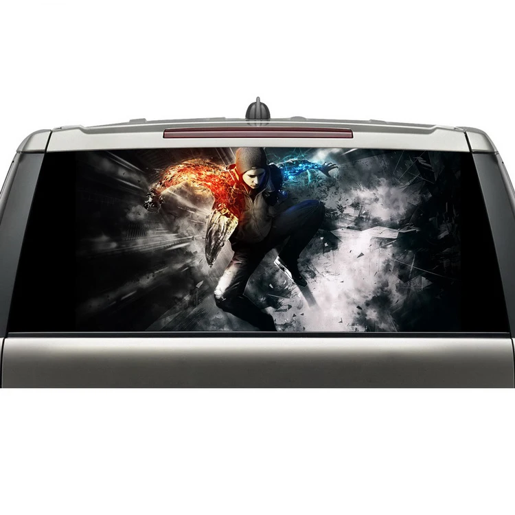 Индивидуальный дизайн 3d принт графическая наклейка на заднее стекло автомобиля