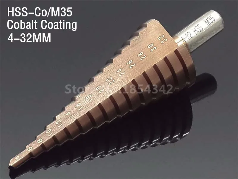 Набор из 3 предметов, HSS CO M35, нержавеющая сталь, металлический шаг, сверло, резак, дерево, конус, сверление, отверстие, пила, инструмент, Broca, металлический и деревянный ящик