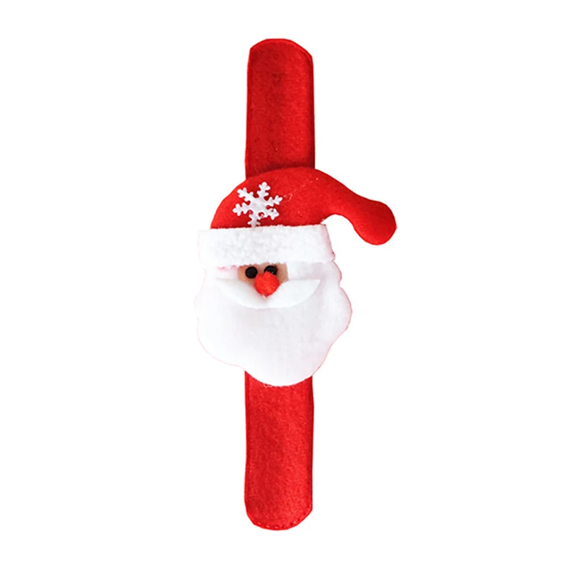 New Arrival Christmas Slap Circle Bracelet Wrist Band Christmas Children Toy Reindeer Lovely Kids Gifts Santa Claus Party Decor