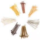 Заводские Штифты под глаза, 30 мм, цвета розового золота, серебра, золота, античной бронзы и меди, Штифты под глаза, фурнитура для самостоятельного изготовления ювелирных украшений, аксессуары для ювелирных изделий